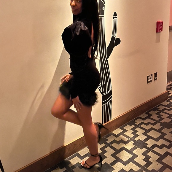 PLT Velvet Puff Sleeve Dress! - Picture 2 of 3